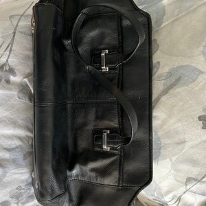 Authentic black leather coach purse!